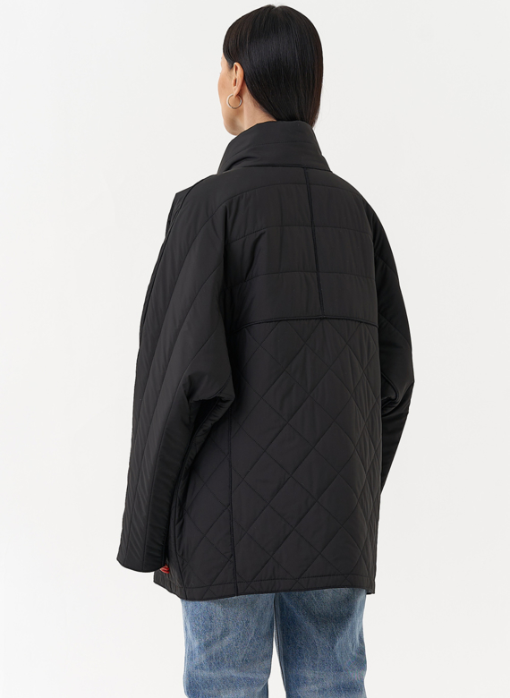 Женская двухсторонняя куртка с воротником стойкой