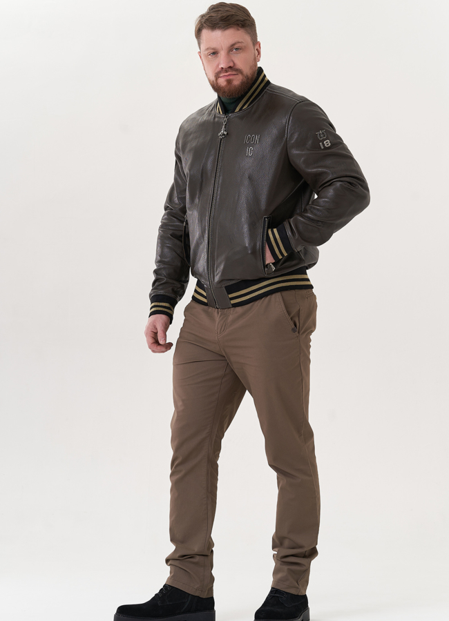 фото Мужская кожаная куртка 