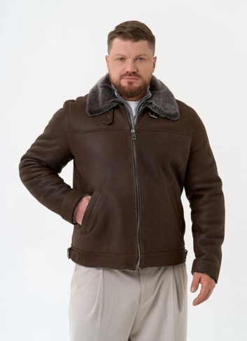 Мужская натуральная дубленка