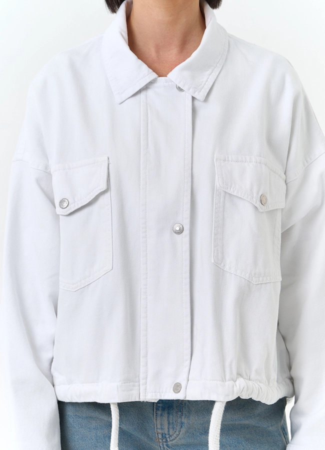 Женская объемная джинсовая куртка  модель № 33125 универмаг малина