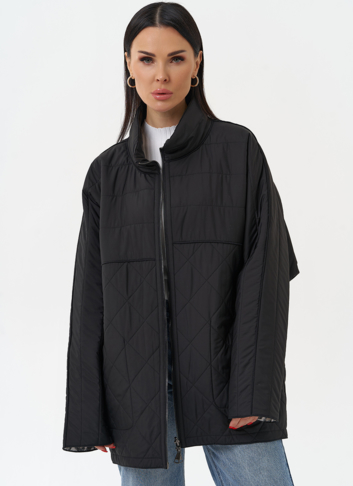 Женская двухсторонняя куртка с воротником стойкой