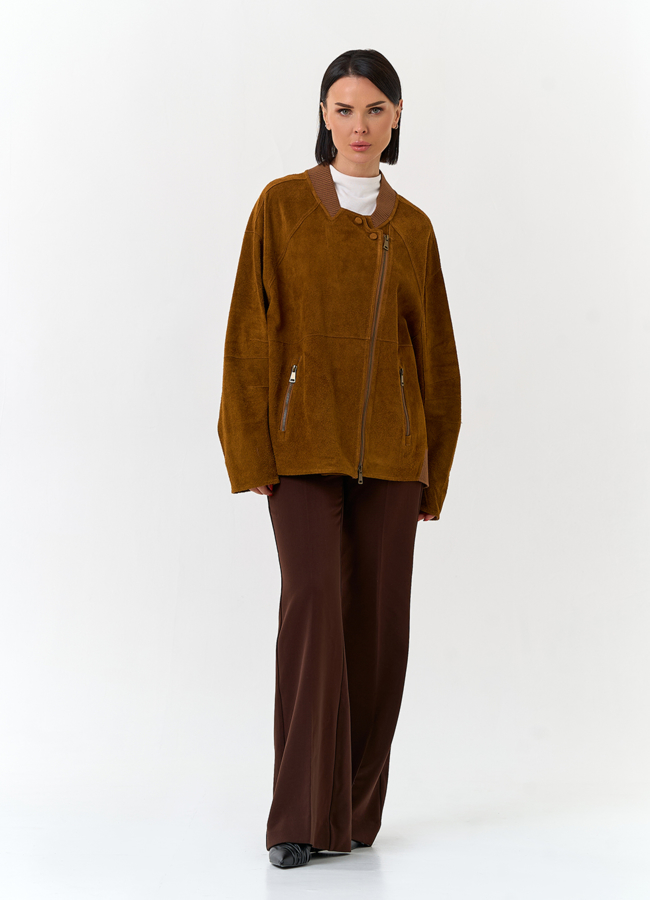 Женская куртка из натуральной замши модель № 33102 в кредит