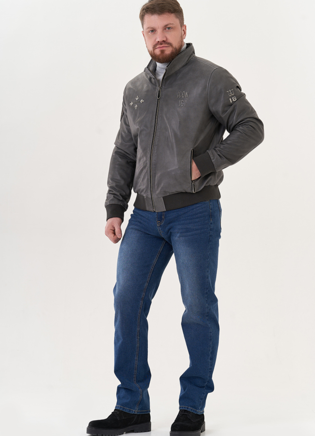 фото Мужская кожаная куртка 