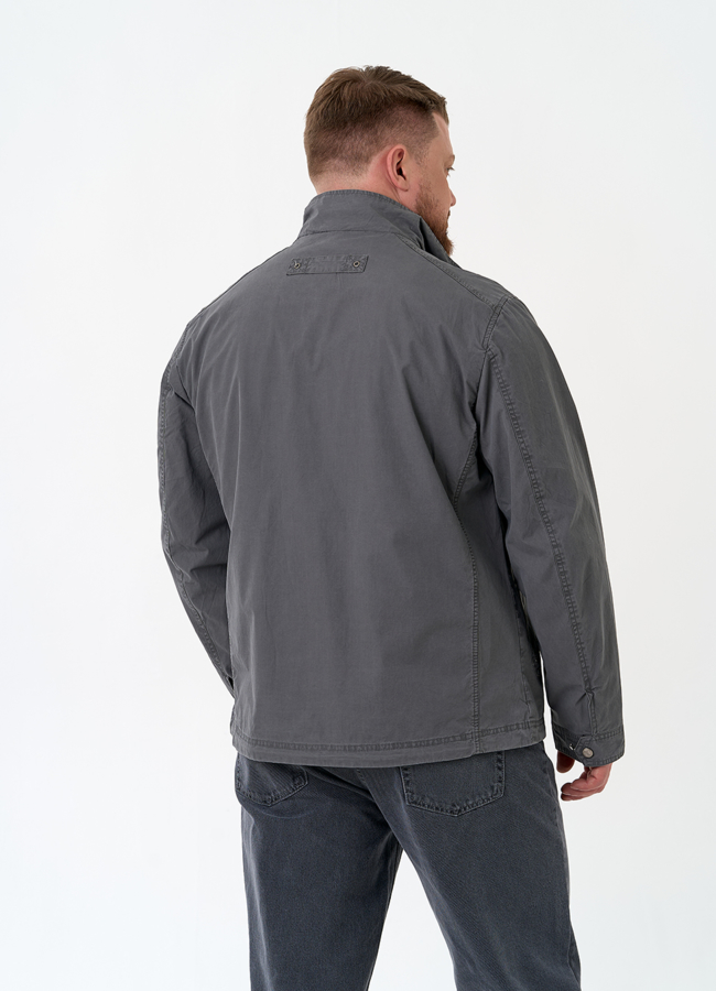 Мужская куртка ветровка с воротником стойкой модель № 32521 в кредит