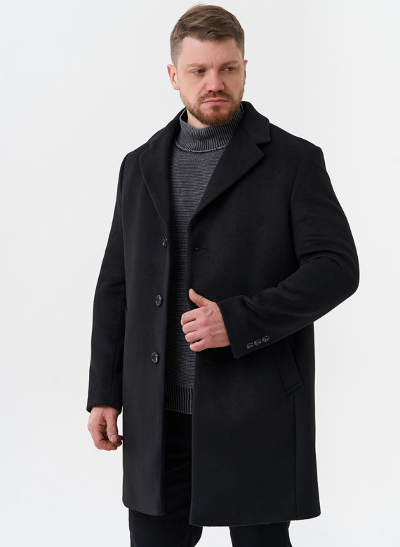 Мужское пальто черного цвета