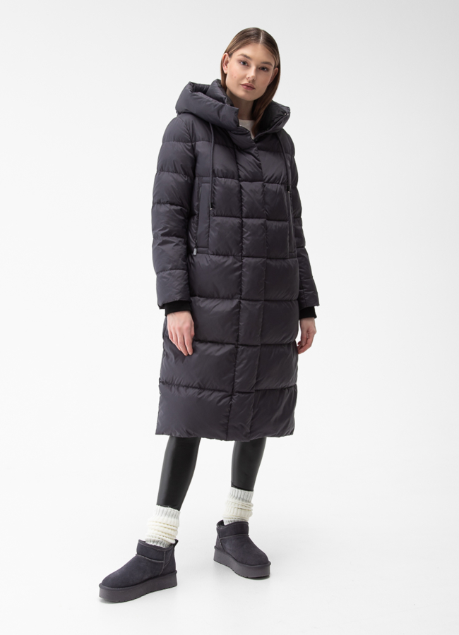 фото Пуховик женский с капюшоном  модель № 28417