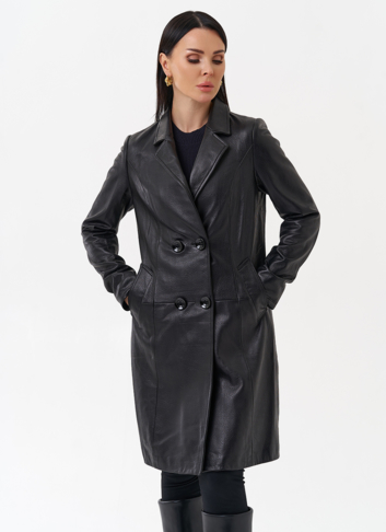 Плащ женский из натуральной кожи