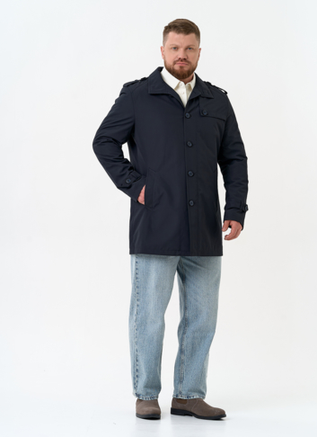 Мужское полупальто синего цвета