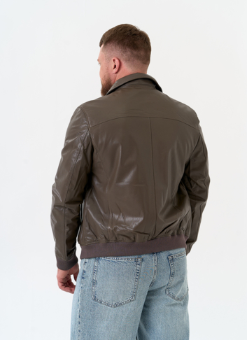 Мужская куртка бомбер из натуральной кожи
