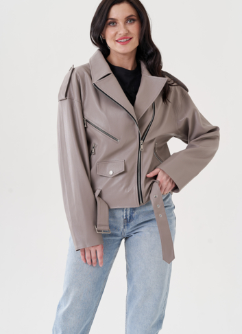 Женская куртка косуха из эко кожи 