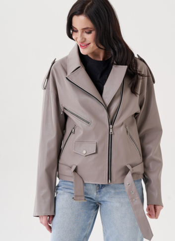 Женская куртка косуха из эко кожи 