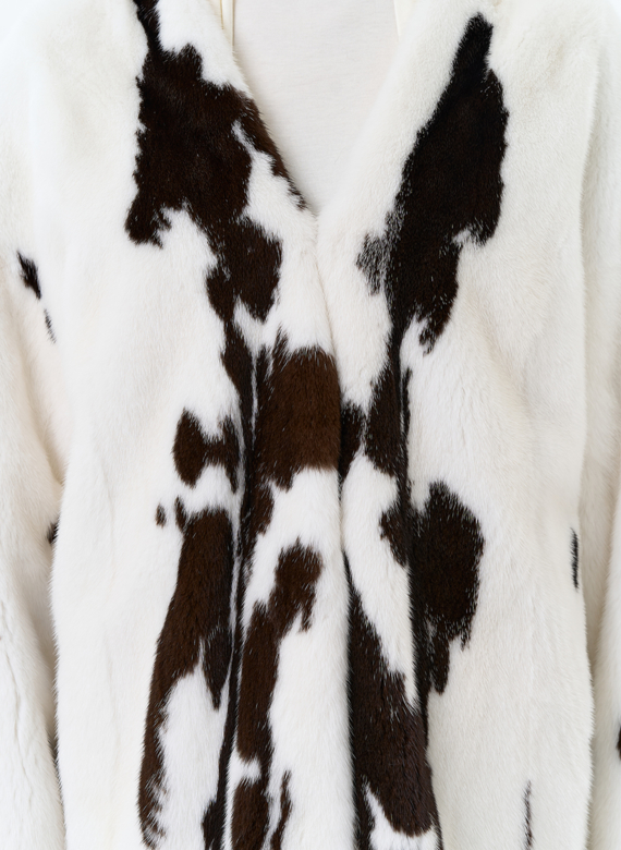 Жакет из меха норки в расцветке "ягуар"